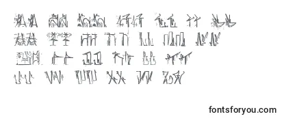 Überblick über die Schriftart AntroPofagiaPixaР°В¦o165
