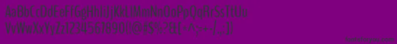 フォントBenchnineRegular – 紫の背景に黒い文字
