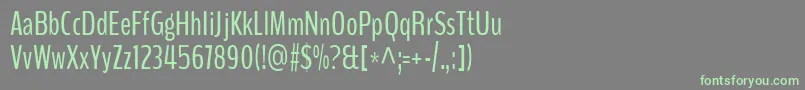 BenchnineRegular-fontti – vihreät fontit harmaalla taustalla