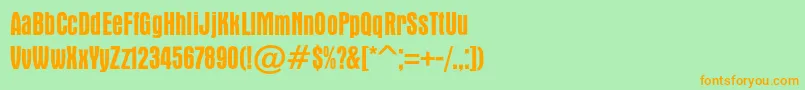 Apicalmediumc Font – Orange Fonts on Green Background