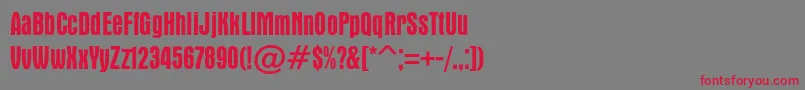Apicalmediumc Font – Red Fonts on Gray Background