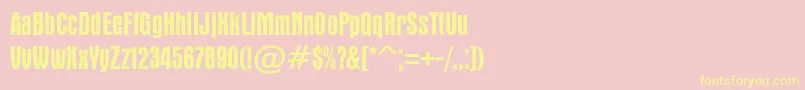 Apicalmediumc Font – Yellow Fonts on Pink Background