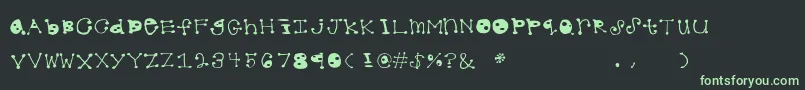 Шрифт Dotted – зелёные шрифты на чёрном фоне