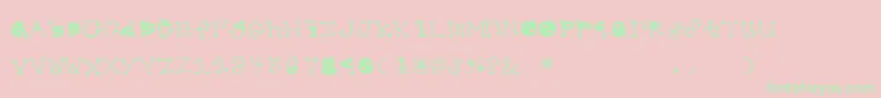 Dotted Font – Green Fonts on Pink Background