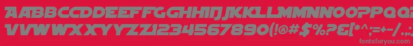 SfDistantGalaxyAlternateItalic Font – Gray Fonts on Red Background