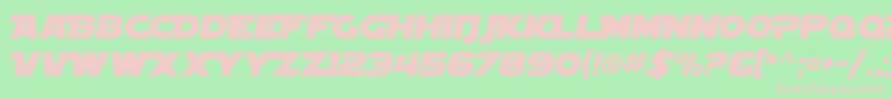 SfDistantGalaxyAlternateItalic Font – Pink Fonts on Green Background