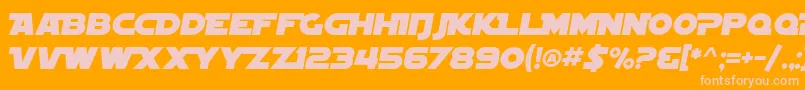 SfDistantGalaxyAlternateItalic Font – Pink Fonts on Orange Background