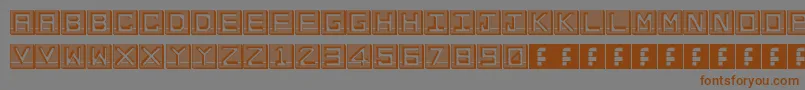 EnHollowTiles Font – Brown Fonts on Gray Background