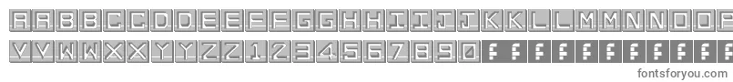 EnHollowTiles-fontti – harmaat kirjasimet valkoisella taustalla