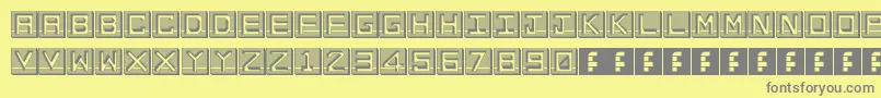 EnHollowTiles Font – Gray Fonts on Yellow Background