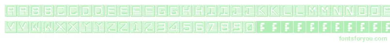 EnHollowTiles Font – Green Fonts on White Background