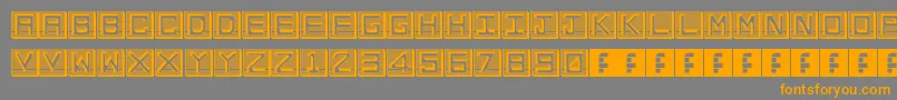 EnHollowTiles Font – Orange Fonts on Gray Background