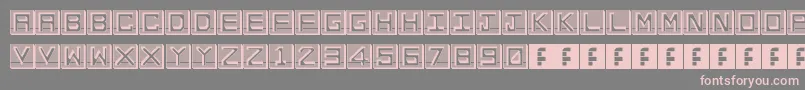 Police EnHollowTiles – polices roses sur fond gris