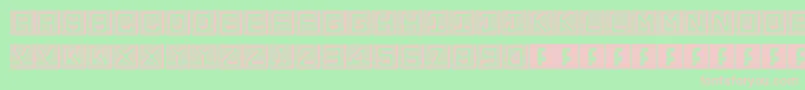 EnHollowTiles Font – Pink Fonts on Green Background