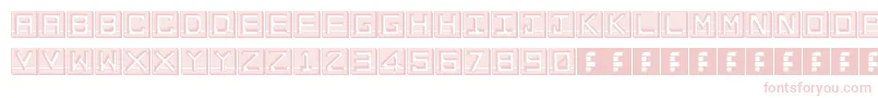EnHollowTiles Font – Pink Fonts on White Background