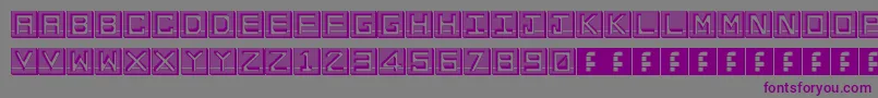 EnHollowTiles Font – Purple Fonts on Gray Background