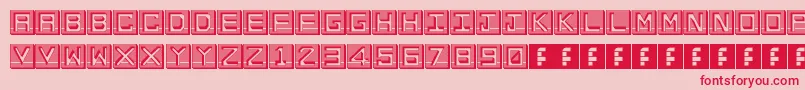 EnHollowTiles Font – Red Fonts on Pink Background