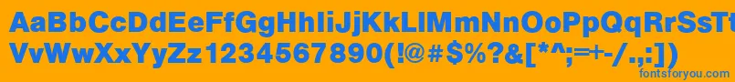 Подробнее о шрифте ArezzoBoldRegular Шрифт ArezzoBoldRegular – синие шрифты на оранжевом фоне