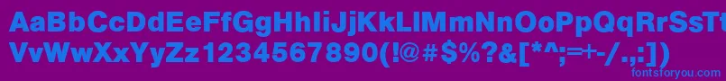 ArezzoBoldRegular Font – Blue Fonts on Purple Background