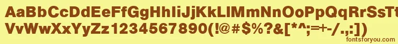 ArezzoBoldRegular Font – Brown Fonts on Yellow Background