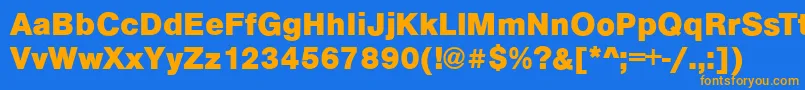 ArezzoBoldRegular Font – Orange Fonts on Blue Background