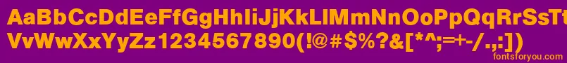 ArezzoBoldRegular Font – Orange Fonts on Purple Background
