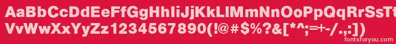 ArezzoBoldRegular Font – Pink Fonts on Red Background
