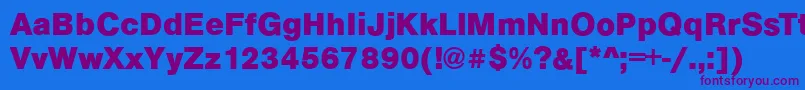 ArezzoBoldRegular Font – Purple Fonts on Blue Background
