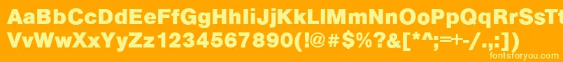 ArezzoBoldRegular Font – Yellow Fonts on Orange Background