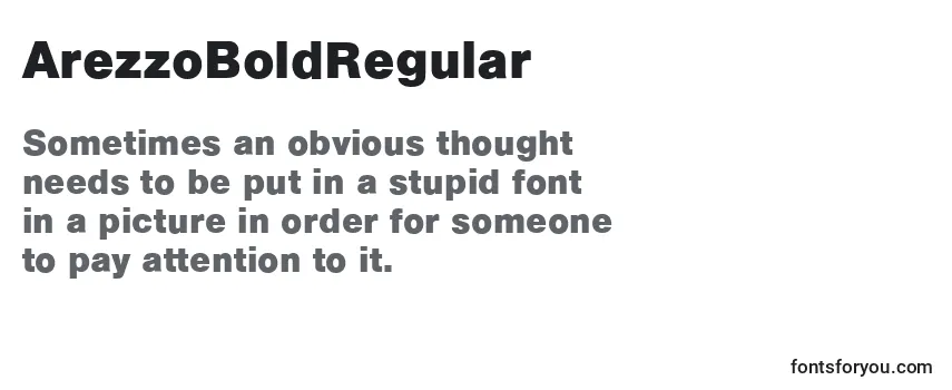 Review of the ArezzoBoldRegular Font