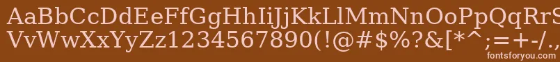 AeFurat-Schriftart – Rosa Schriften auf braunem Hintergrund