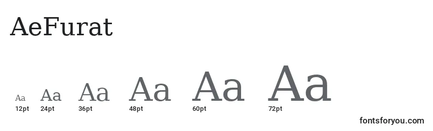 Размеры шрифта AeFurat