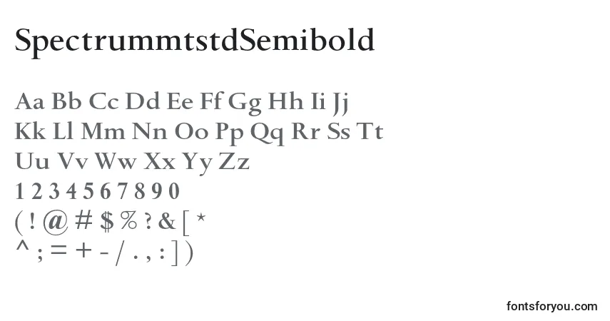 Шрифт SpectrummtstdSemibold – алфавит, цифры, специальные символы