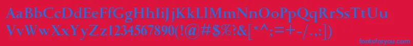 SpectrummtstdSemibold Font – Blue Fonts on Red Background