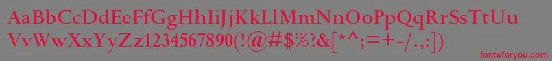 SpectrummtstdSemibold Font – Red Fonts on Gray Background