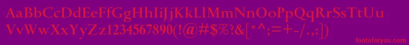 SpectrummtstdSemibold Font – Red Fonts on Purple Background