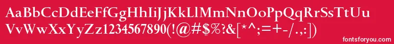 SpectrummtstdSemibold Font – White Fonts on Red Background