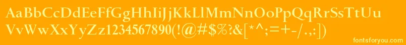 SpectrummtstdSemibold Font – Yellow Fonts on Orange Background