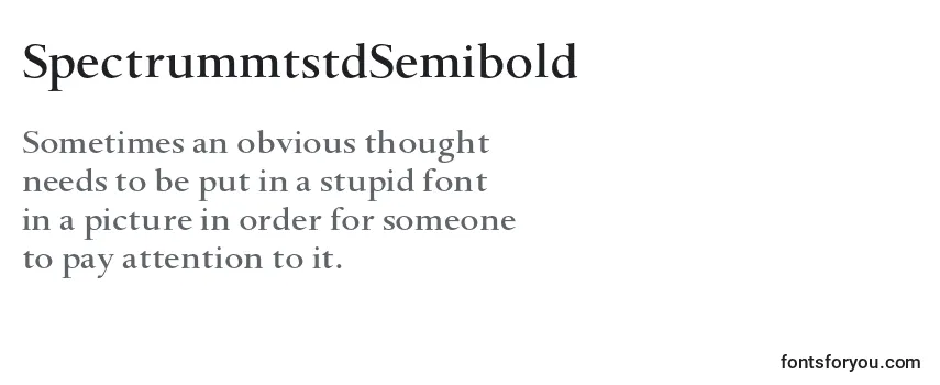 Review of the SpectrummtstdSemibold Font