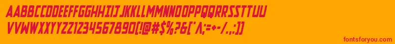 Newcomictitlecondital Font – Red Fonts on Orange Background