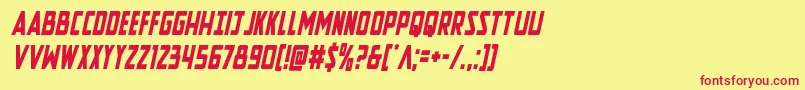 Newcomictitlecondital Font – Red Fonts on Yellow Background