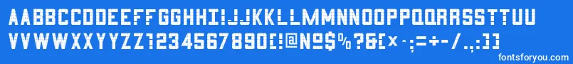 フォント3x5 – 青い背景に白い文字