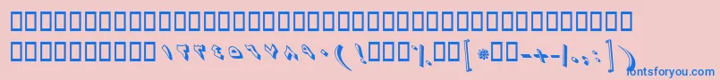 BZaman Font – Blue Fonts on Pink Background