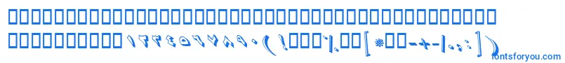 BZaman Font – Blue Fonts on White Background