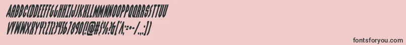 Fonte Grendelsmothercondital – fontes pretas em um fundo rosa