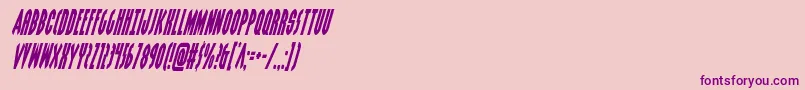 Grendelsmothercondital-Schriftart – Violette Schriften auf rosa Hintergrund