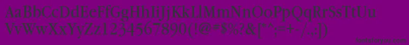 Шрифт Garamondbooknarrowgtt – чёрные шрифты на фиолетовом фоне