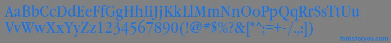 Garamondbooknarrowgtt Font – Blue Fonts on Gray Background