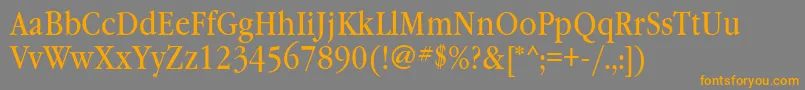 Garamondbooknarrowgtt Font – Orange Fonts on Gray Background