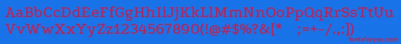 PodkovaRegular Font – Red Fonts on Blue Background